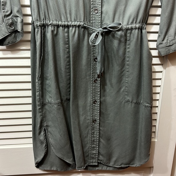 French Connection Kruger Tie Waist Shirt Dress - Picture 3 of 8